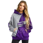 customized tcu horned frogs abstract shape purple hoodie best selling
