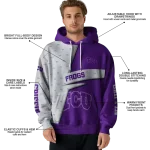 customized tcu horned frogs abstract shape purple hoodie best selling