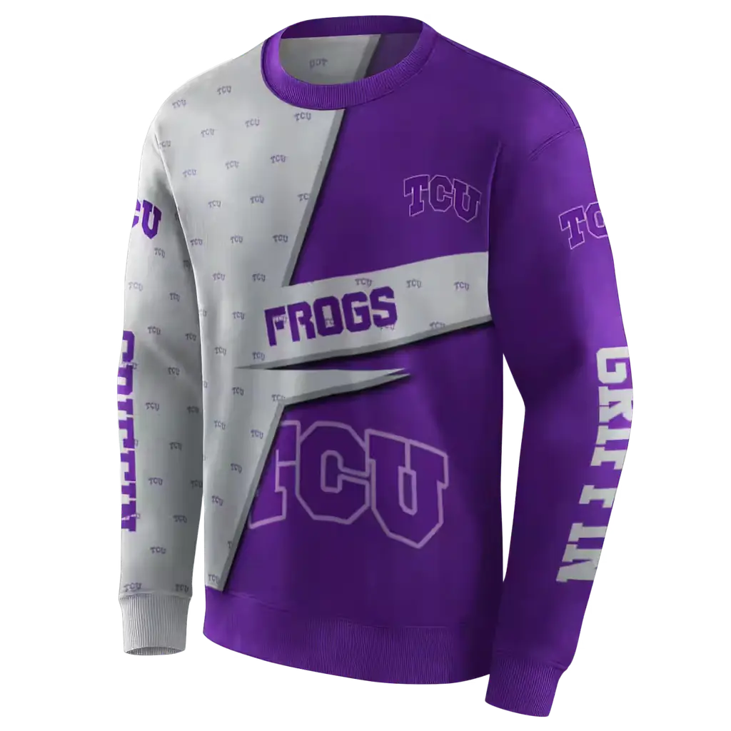 customized tcu horned frogs abstract shape purple hoodie new arrival customized tcu horned frogs abstract shape purple hoodie new arrival