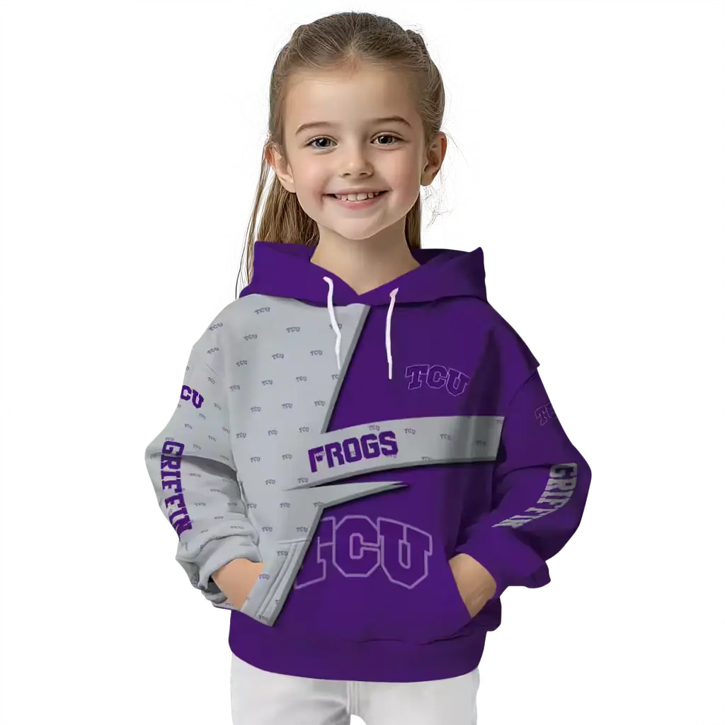 customized tcu horned frogs abstract shape purple hoodie top rated customized tcu horned frogs abstract shape purple hoodie top rated