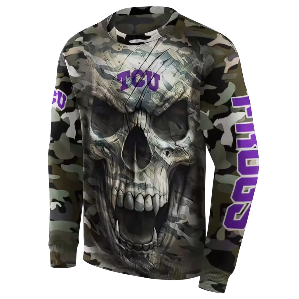 customized tcu horned frogs camo skull hoodie new arrival customized tcu horned frogs camo skull hoodie new arrival