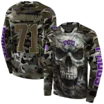 customized tcu horned frogs camo skull hoodie best selling