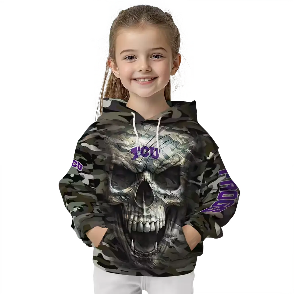 customized tcu horned frogs camo skull hoodie top rated customized tcu horned frogs camo skull hoodie top rated