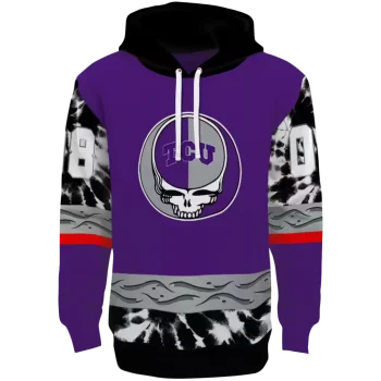 customized tcu horned frogs grateful vibes purple hoodie best selling
