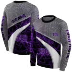 customized tcu horned frogs hexagonal mesh purple black gray hoodie best selling