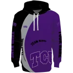 customized tcu horned frogs minimalist design purple black hoodie best selling