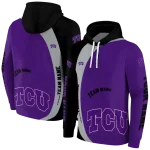customized tcu horned frogs minimalist design purple black hoodie best selling