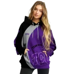 customized tcu horned frogs minimalist design purple black hoodie best selling