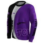 customized tcu horned frogs minimalist design purple black hoodie best selling