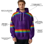customized tcu horned frogs rainbow stripes purple hoodie best selling