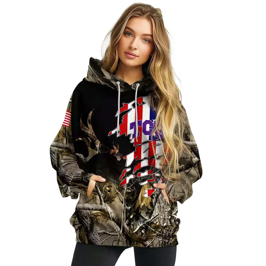 customized tcu horned frogs tree camo hoodie high quality customized tcu horned frogs tree camo hoodie high quality