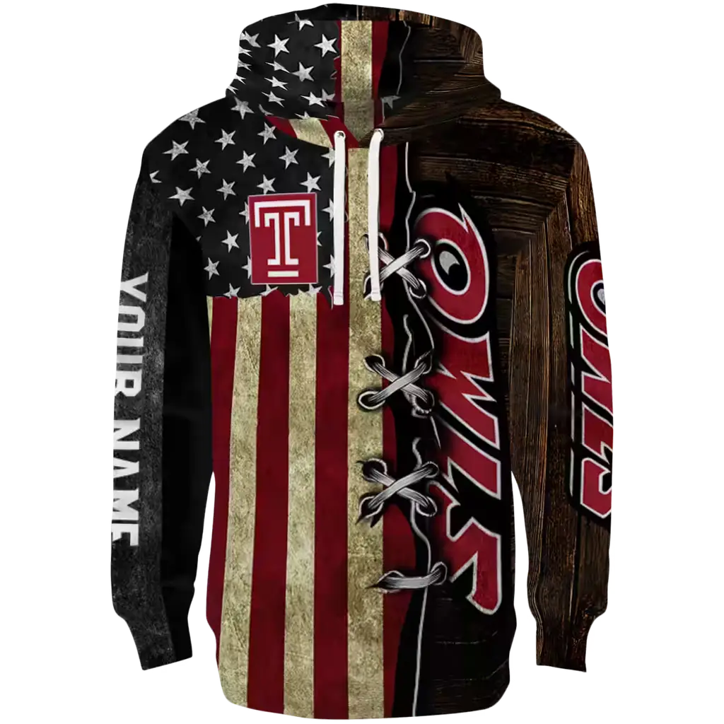 customized temple owls american pride hoodie best selling customized temple owls american pride hoodie best selling