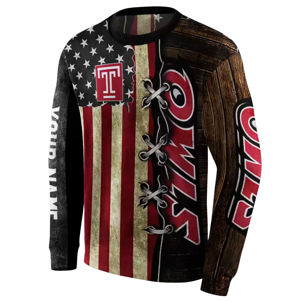 customized temple owls american pride hoodie new arrival customized temple owls american pride hoodie new arrival