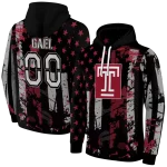 customized temple owls distressed flag red black hoodie best selling