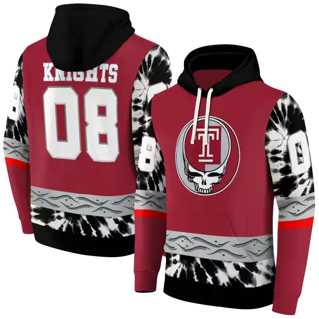 customized temple owls grateful vibes red hoodie fashion forward customized temple owls grateful vibes red hoodie fashion forward