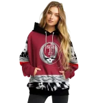 customized temple owls grateful vibes red hoodie best selling