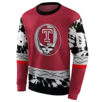 customized temple owls grateful vibes red hoodie best selling