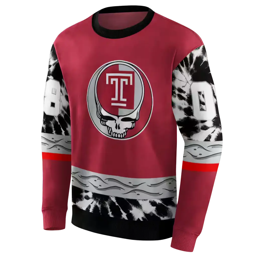 customized temple owls grateful vibes red hoodie new arrival customized temple owls grateful vibes red hoodie new arrival