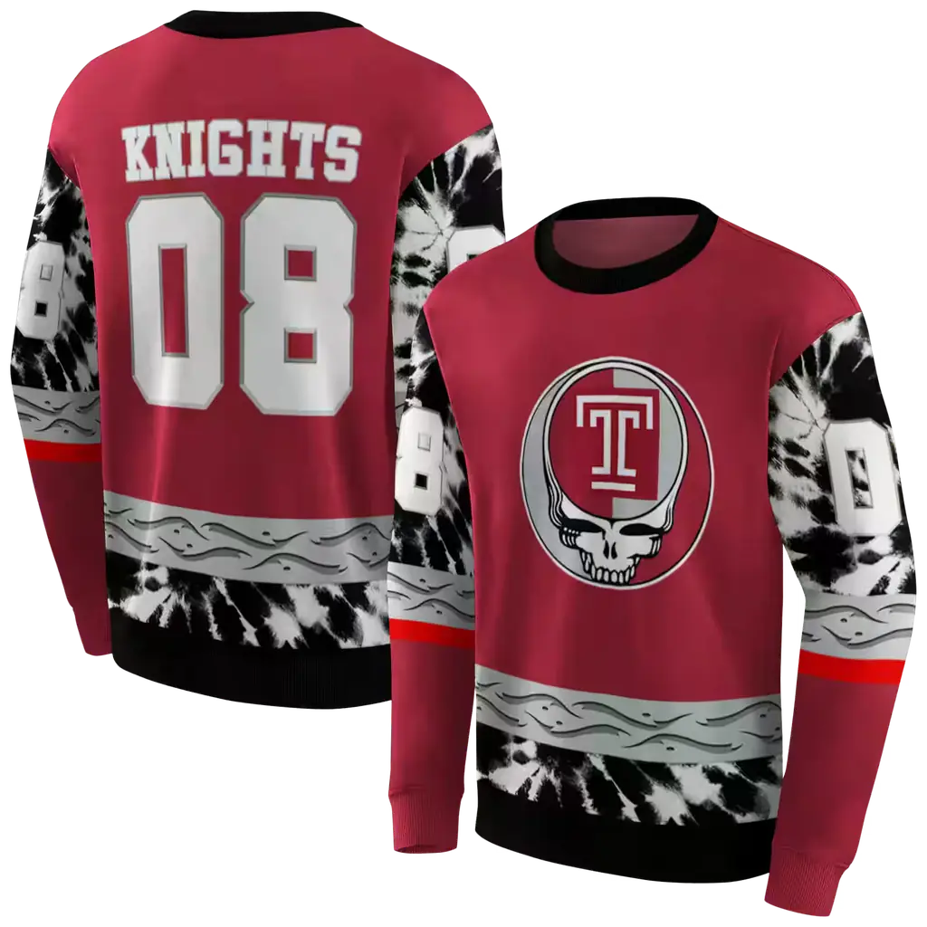 customized temple owls grateful vibes red hoodie premium grade customized temple owls grateful vibes red hoodie premium grade