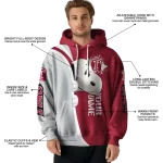 customized temple owls peeking snoopy red hoodie best selling
