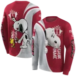 customized temple owls peeking snoopy red hoodie best selling