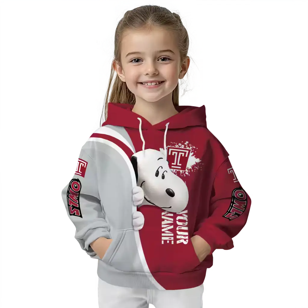customized temple owls peeking snoopy red hoodie top rated customized temple owls peeking snoopy red hoodie top rated
