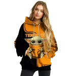 customized tennessee volunteers baby yoda orange black hoodie best selling