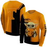 customized tennessee volunteers baby yoda orange black hoodie best selling