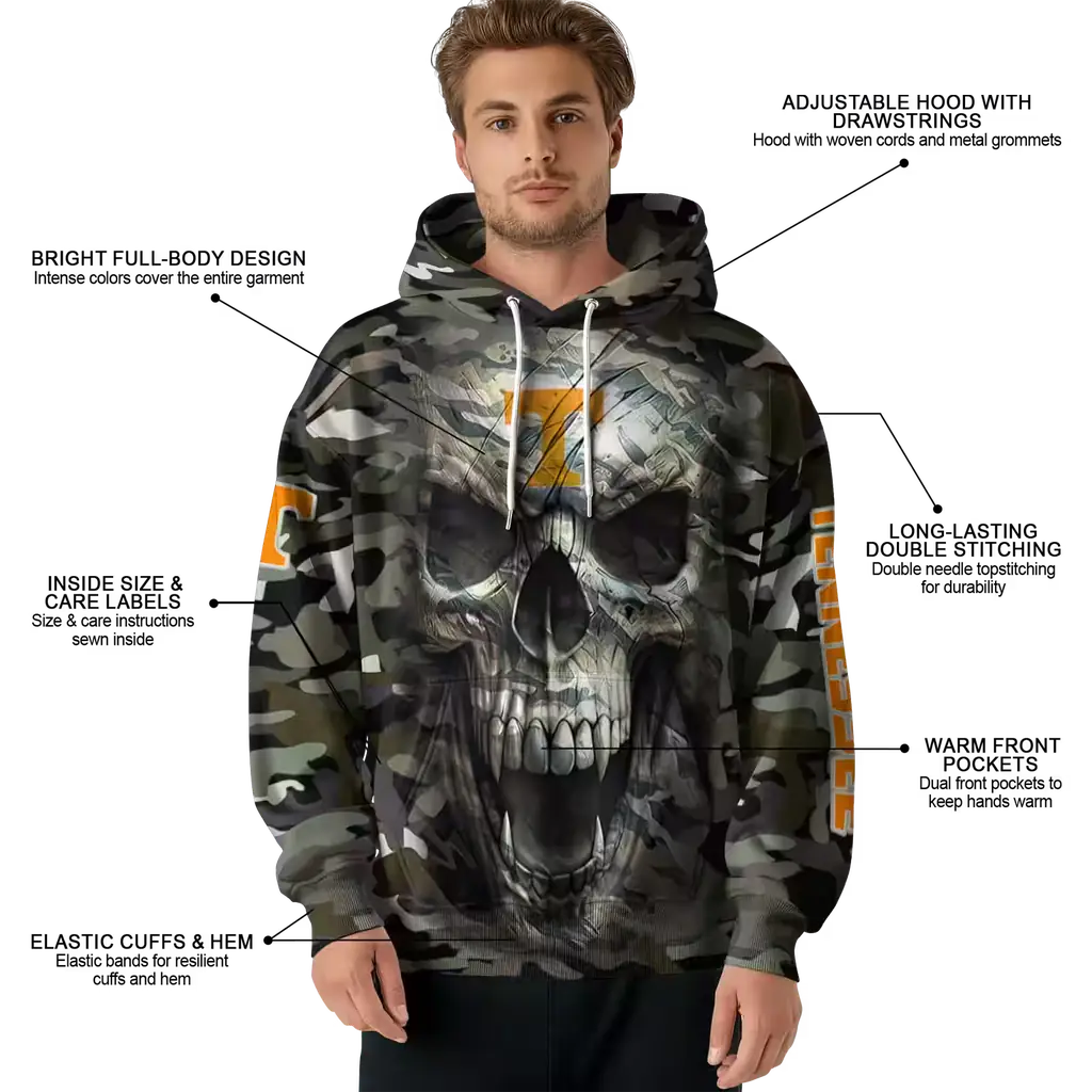 customized tennessee volunteers camo skull hoodie latest model customized tennessee volunteers camo skull hoodie latest model