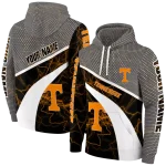 customized tennessee volunteers hexagonal mesh orange black gray hoodie best selling