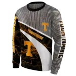 customized tennessee volunteers hexagonal mesh orange black gray hoodie best selling