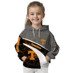 customized tennessee volunteers hexagonal mesh orange black gray hoodie best selling