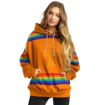 customized tennessee volunteers rainbow stripes orange hoodie best selling