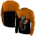customized texas longhorns baby groot orange black hoodie best selling