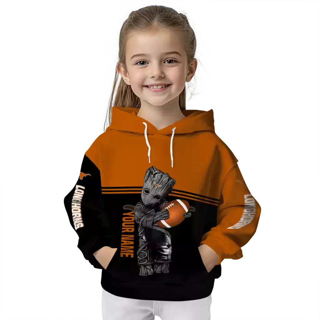 customized texas longhorns baby groot orange black hoodie top rated customized texas longhorns baby groot orange black hoodie top rated