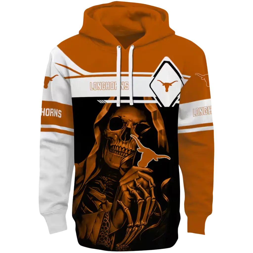 customized texas longhorns grim reaper orange black hoodie best selling customized texas longhorns grim reaper orange black hoodie best selling
