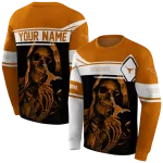 customized texas longhorns grim reaper orange black hoodie best selling