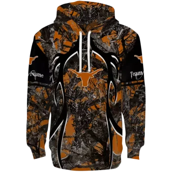 customized texas longhorns hunting theme orange black hoodie best selling