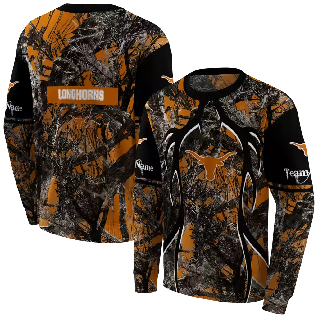 customized texas longhorns hunting theme orange black hoodie premium grade customized texas longhorns hunting theme orange black hoodie premium grade