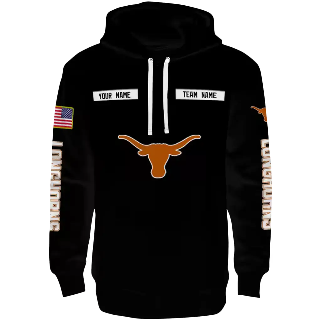customized texas longhorns punisher skull black hoodie best selling customized texas longhorns punisher skull black hoodie best selling