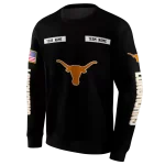 customized texas longhorns punisher skull black hoodie best selling
