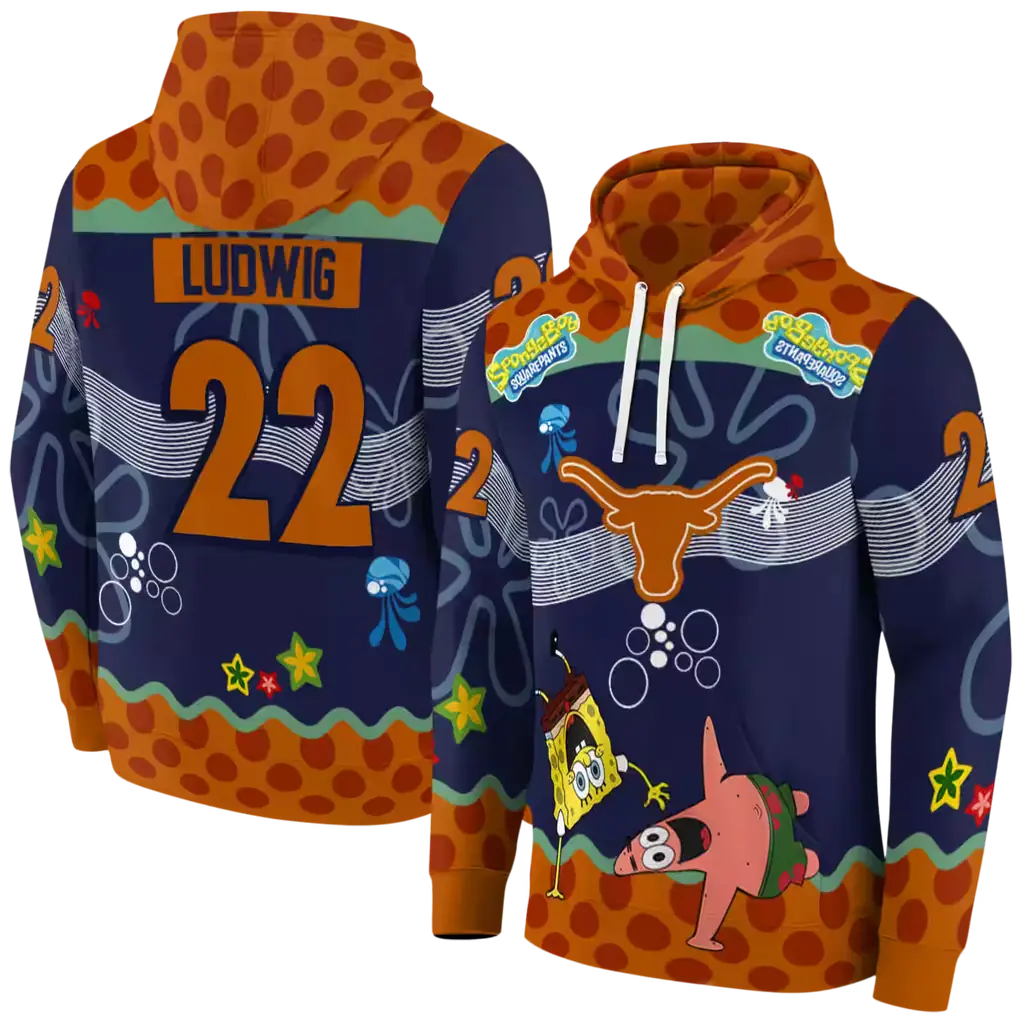 customized texas longhorns spongebob patrick star orange navy hoodie fashion forward customized texas longhorns spongebob patrick star orange navy hoodie fashion forward