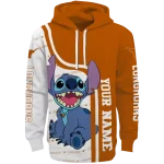 customized texas longhorns stitch orange hoodie best selling