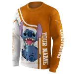 customized texas longhorns stitch orange hoodie best selling