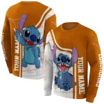 customized texas longhorns stitch orange hoodie best selling