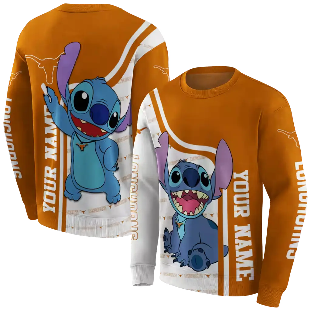 customized texas longhorns stitch orange hoodie premium grade customized texas longhorns stitch orange hoodie premium grade