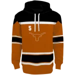 customized texas longhorns striped pattern orange hoodie best selling