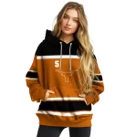 customized texas longhorns striped pattern orange hoodie best selling