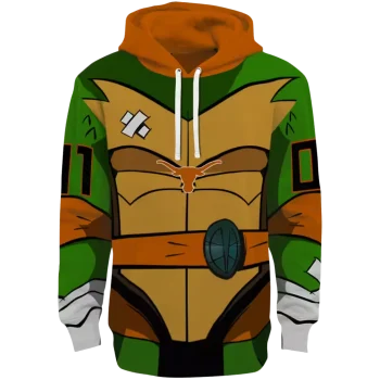 customized texas longhorns superhero armor orange green hoodie best selling