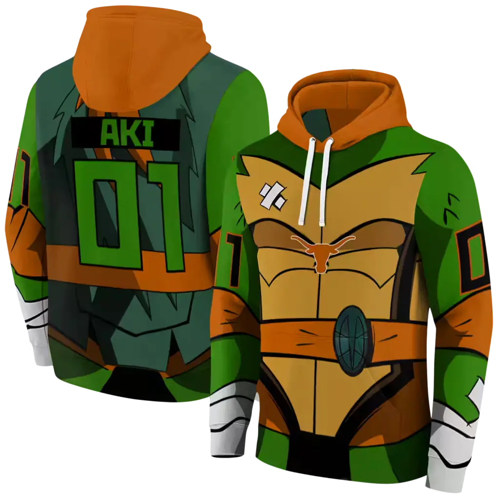 customized texas longhorns superhero armor orange green hoodie fashion forward customized texas longhorns superhero armor orange green hoodie fashion forward
